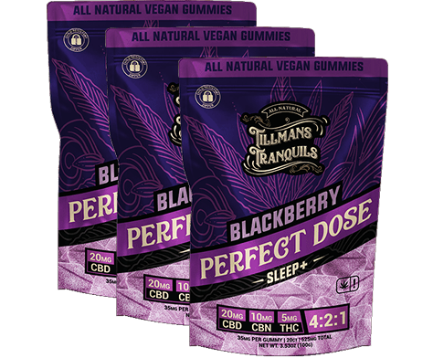 cbd gummies for sleep, Blackberry CBD Gummies for Sleep With THC - Tillmans Tranquils 3 packs