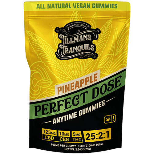 Pineapple Boost CBD CBG Gummies + THC 140mg Total