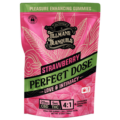 Strawberry Love Gummies Infused with THC and CBD