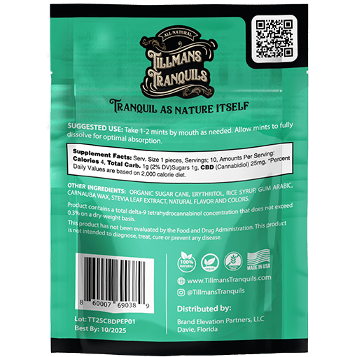 peppermint cbd mints ingredients