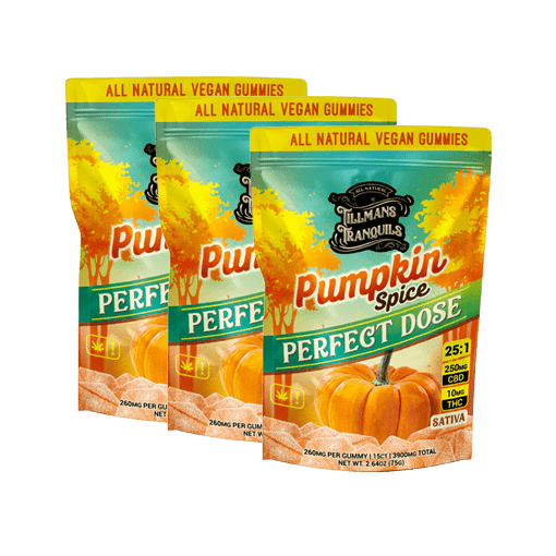 three packs of pumpkin spice 25-1 cbd to thc ratio infusion