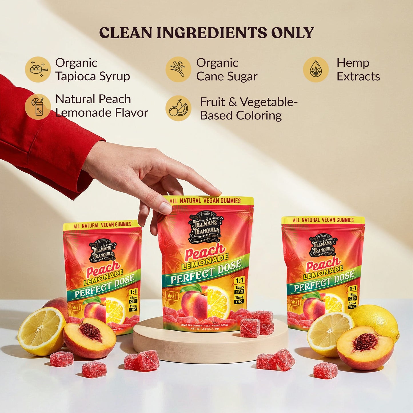 Peach Lemonade THC Gummies