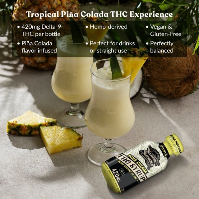 THC Syrup Piña Colada - 420mg Delta 9