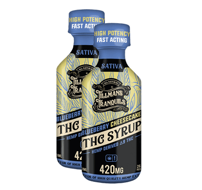Blueberry Cheesecake THC Syrup 420mg - Delta 9 Drink Mix | Tillmans Tranquils Blueberry Cheesecake THC Syrup 420mg - Delta 9 Drink Mix | Tillmans Tranquils