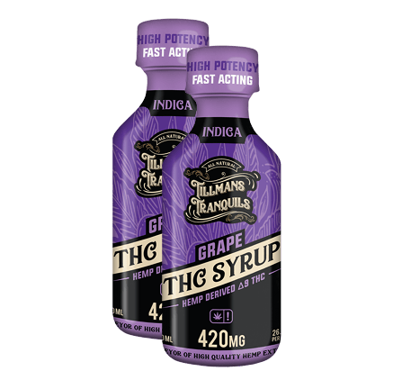 Grape THC Syrup 420mg - Delta 9 Drink Mix | Tillmans Tranquils