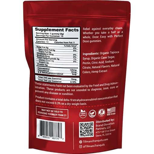 Cherry CBD Gummies for Sleep 140mg Total - 25:2:1