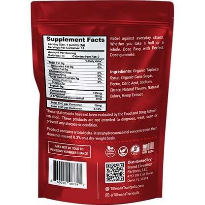 Cherry CBD Gummies for Sleep 140mg Total - 25:2:1