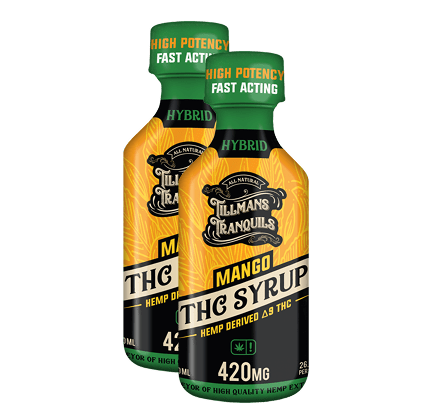 Juicy Mango THC Syrup - Infused Delta 9 THC - Fast Acting