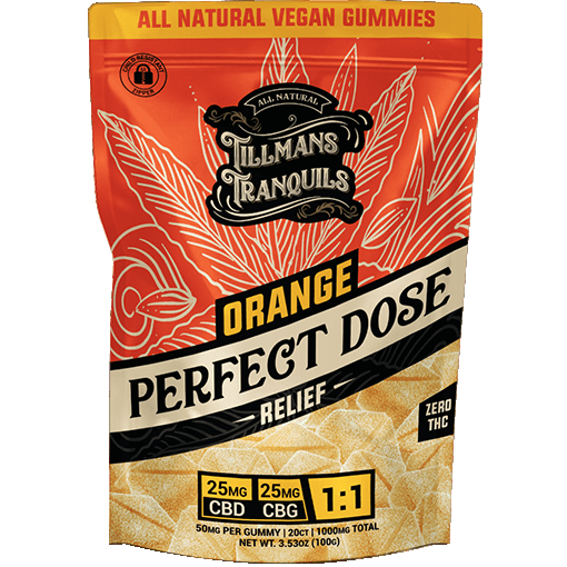 Orange CBG CBD Gummies for pain relief - Anytime (Zero THC)