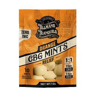 CBG Mints Infused with Both CBD & CBG - Orange Flavor - Tillmans