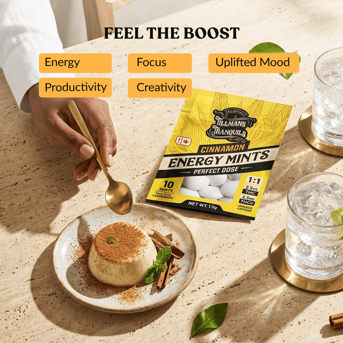 Cinnamon Energy THC Mints | THCV + Caffeine for Focus | Tillmans Cinnamon Energy THC Mints | THCV + Caffeine for Focus | Tillmans