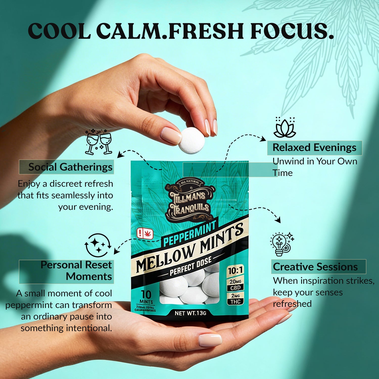 tillmans tranquils low dose peppermint thc mints