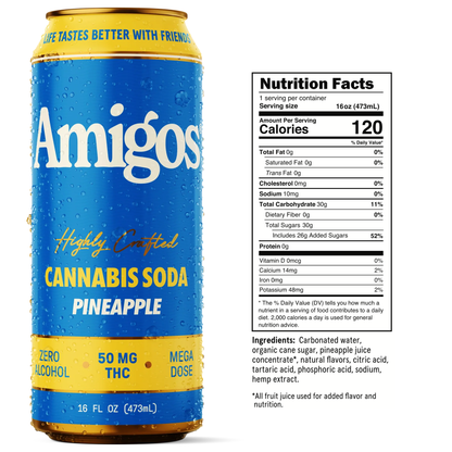 Amigos Pineapple Cannabis Sodas