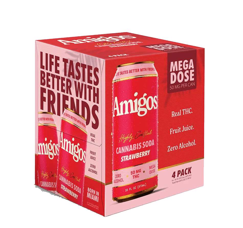 Amigos Strawberry Cannabis Sodas