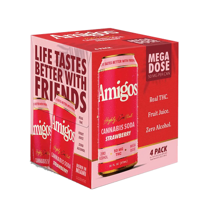 Amigos Strawberry Cannabis Sodas