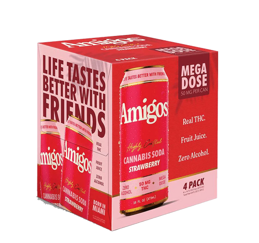 Amigos Strawberry Cannabis Sodas