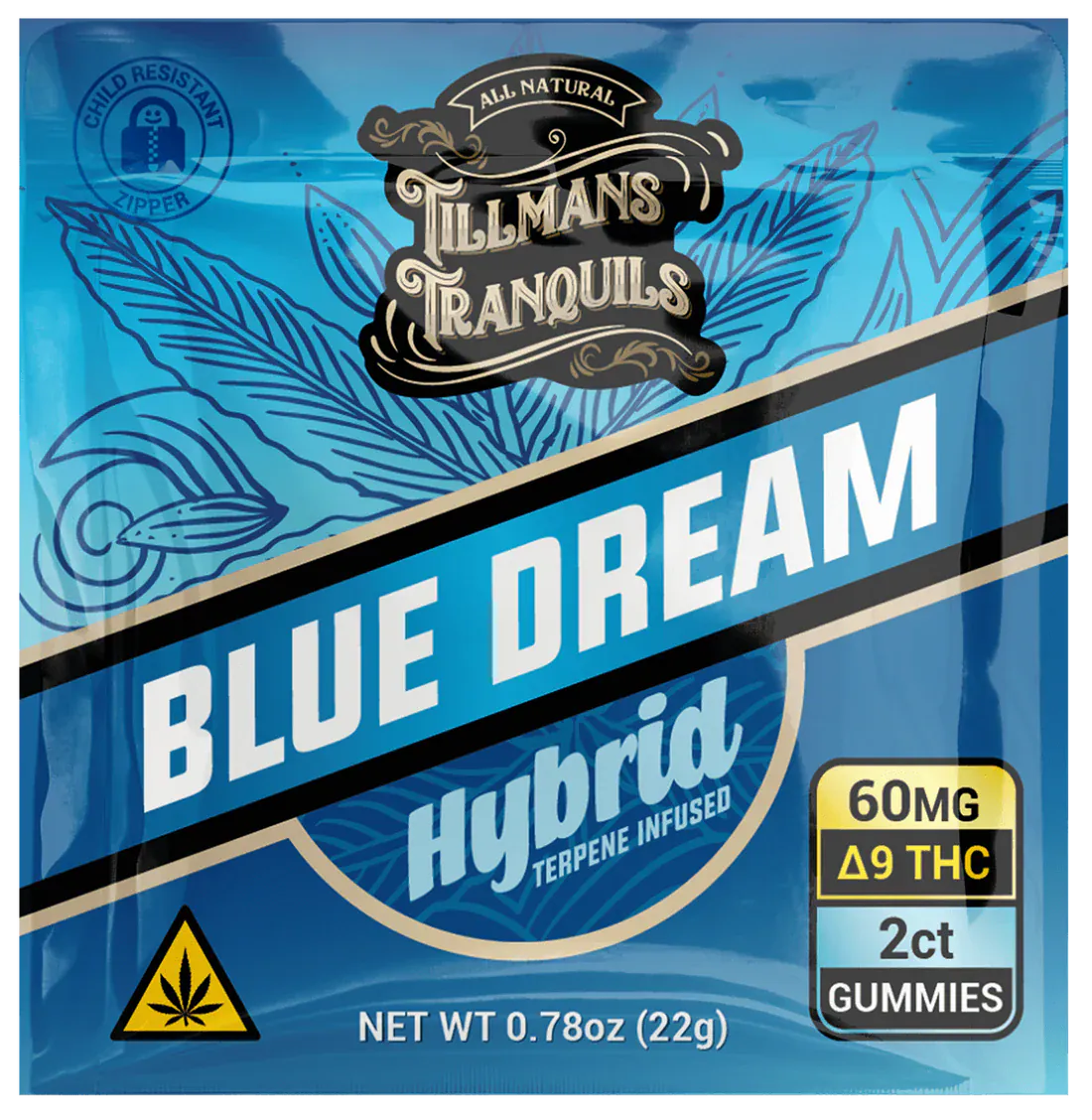 Single Pack of Tillmans 60mg THC Gummy 2 Pack