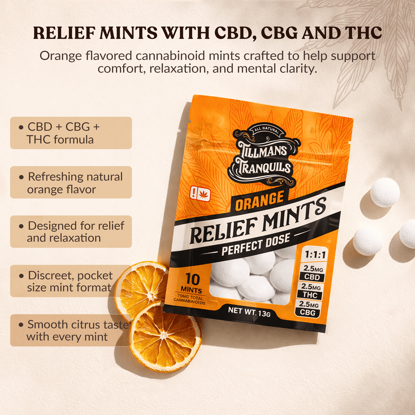 CBG Relief THC Mints 2.5mg
