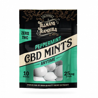 peppermint cbd mints infused with 25mg broad spectrum cbd